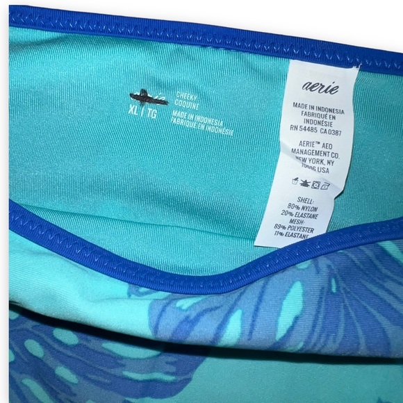 NEW Aerie Blue Tropical Bikini Bottoms Women’s Size XL - Picture 2 of 4